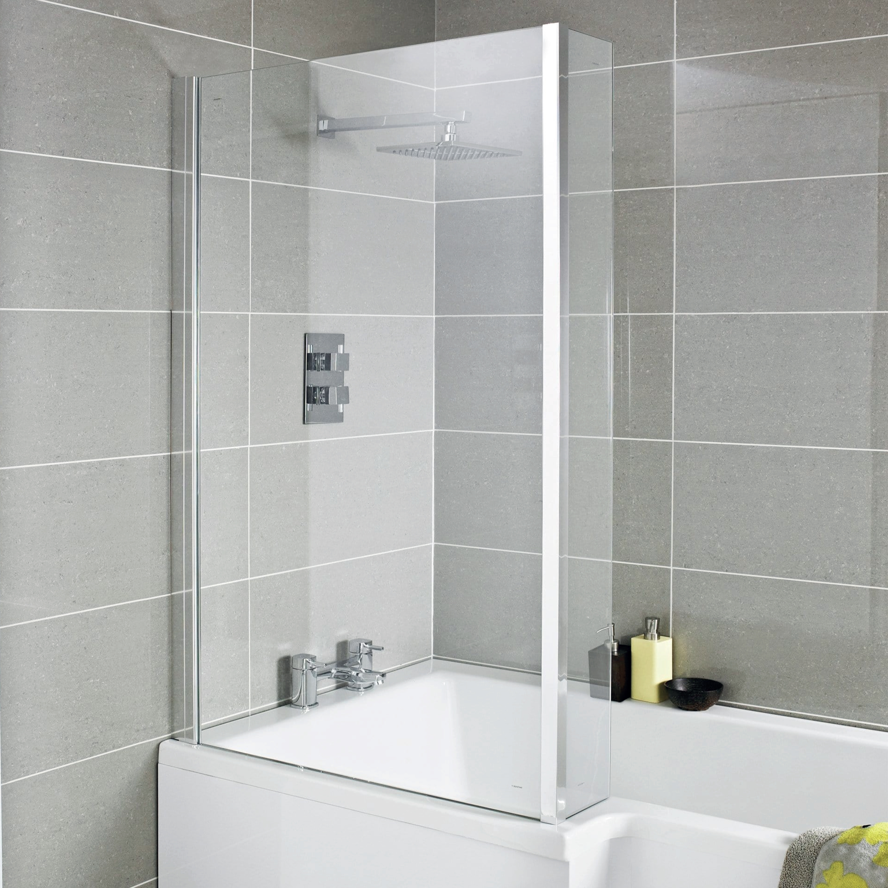 Bath Scrren L Shape Chrome